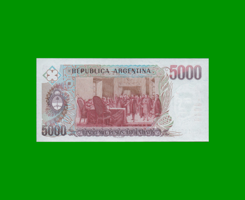 PESOS ARGENTINOS $5.000,00, BOT 2637a, AÑO 1984, ESTADO SIN CIRCULAR .- - Imagen 2