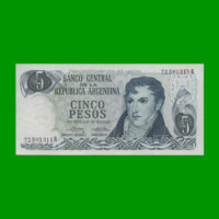 PESOS LEY 18.188 $5,00, BOT 2331, AÑO 1975, ESTADO EXCELENTE.-