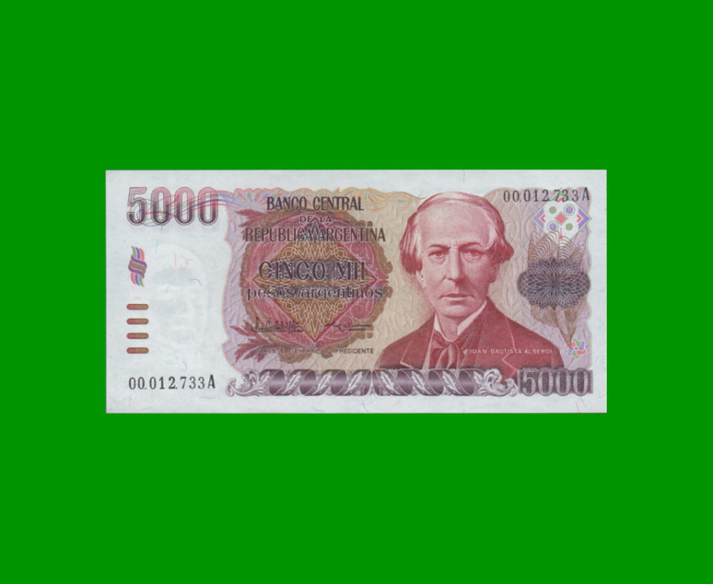 PESOS ARGENTINOS $5.000,00, BOT 2637a, AÑO 1984, ESTADO SIN CIRCULAR .-