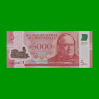 BILLETE DE PARAGUAY 5.000 GUARANIES POLYMERO, PICK 234c, AÑO 2017, ESTADO SIN CIRCULAR.-
