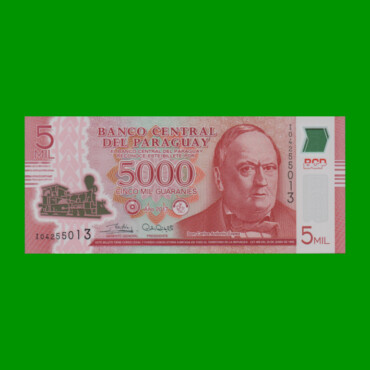 BILLETE DE PARAGUAY 5.000 GUARANIES POLYMERO, PICK 234c, AÑO 2017, ESTADO SIN CIRCULAR.-