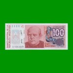 BILLETE DE AUSTRALES, 100 AUSTRALES, BOT 2841, AÑO 1989, ESTADO EXCELENTE+.-
