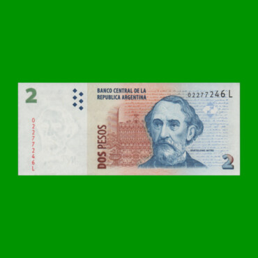 PESOS CONVERTIBLES 2do DISEÑO $2,00, BOT 3241, AÑO 2012, ESTADO EXCELENTE+.-