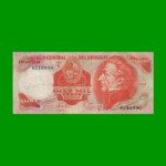 BILLETE DE URUGUAY $10.000, PICK 53c, AÑO 1974, SERIE C, ESTADO MUY BUENO- .-