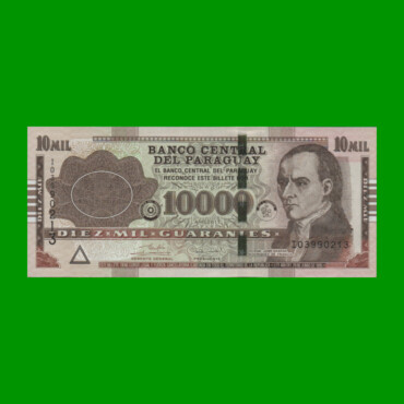 BILLETE DE PARAGUAY 10.000 GUARANIES, PICK NEW, AÑO 2017, ESTADO SIN CIRCULAR.-