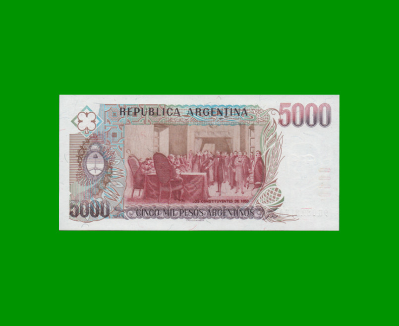 PESOS ARGENTINOS $5.000,00, BOT 2638a, AÑO 1985, ESTADO SIN CIRCULAR.- - Imagen 2