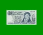 PESOS LEY 18.188 $5,00, BOT 2331a, AÑO 1975, ESTADO EXCELENTE.-