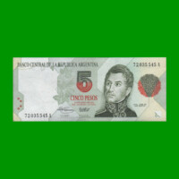 PESOS CONVERTIBLES 1er DISEÑO $5,00, BOT 3027, AÑO 1993, ESTADO EXCELENTE.-