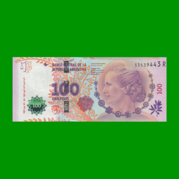 PESOS 3er DISEÑO $100,00, BOT 4324, AÑO 2015, ESTADO SIN CIRCULAR.-