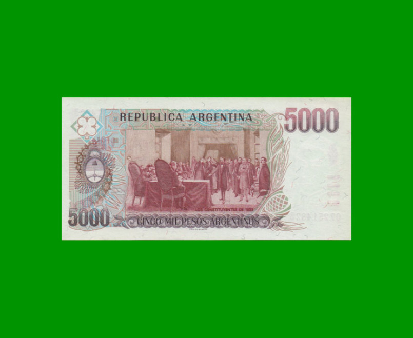 PESOS ARGENTINOS $5.000,00, BOT 2639a, AÑO 1985, ESTADO SIN CIRCULAR.- - Imagen 2