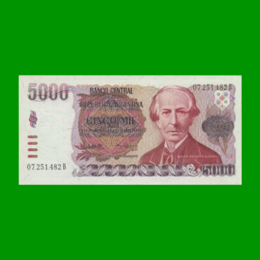 PESOS ARGENTINOS $5.000,00, BOT 2639a, AÑO 1985, ESTADO SIN CIRCULAR.-