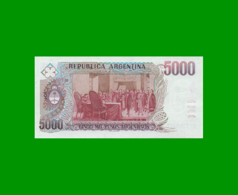 PESOS ARGENTINOS $5.000,00, BOT 2639, AÑO 1985, ESTADO SIN CIRCULAR.- - Imagen 2