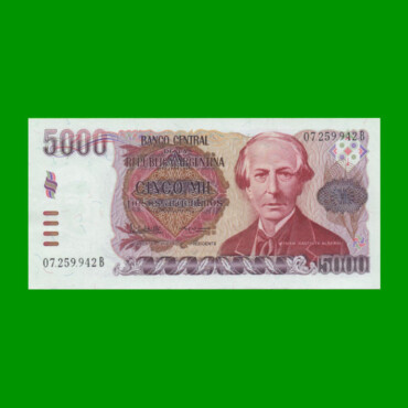PESOS ARGENTINOS $5.000,00, BOT 2639, AÑO 1985, ESTADO SIN CIRCULAR.-