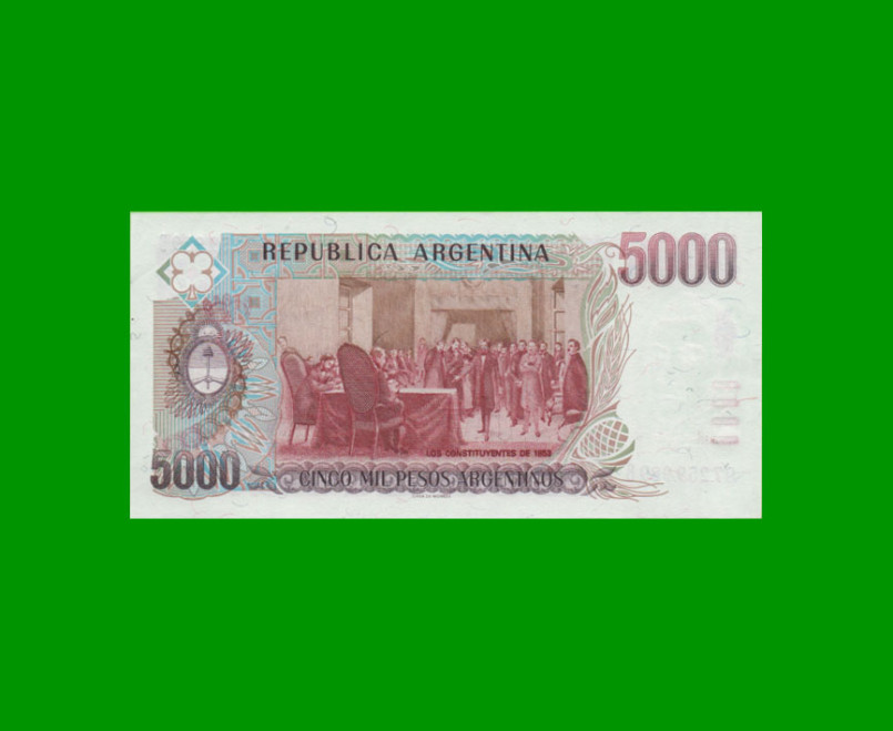 PESOS ARGENTINOS $5.000,00, BOT 2639a, AÑO 1985, ESTADO EXCELENTE+ .- - Imagen 2