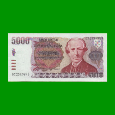 PESOS ARGENTINOS $5.000,00, BOT 2639a, AÑO 1985, ESTADO EXCELENTE+ .-