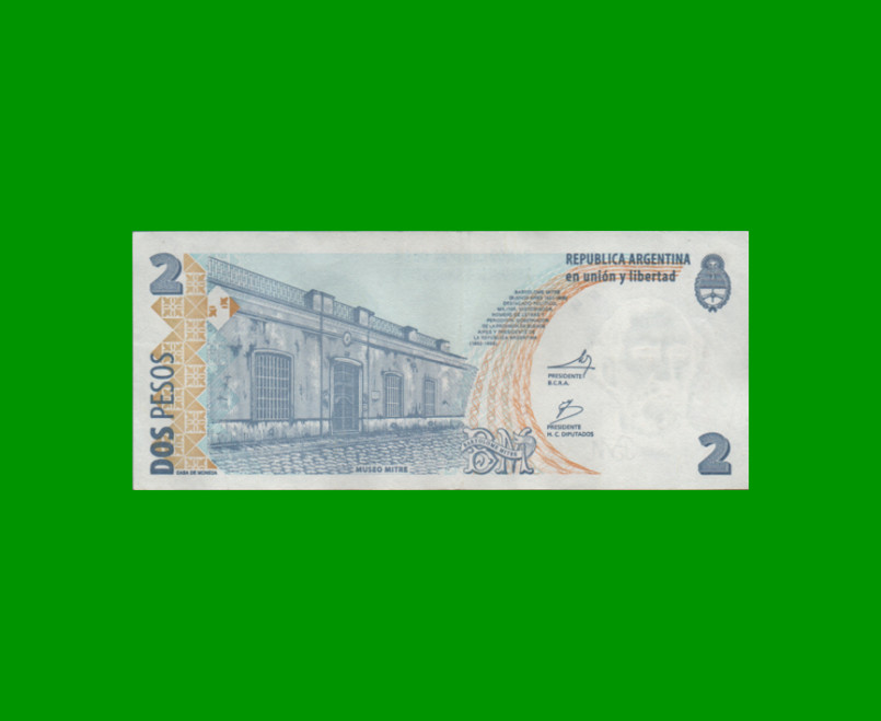 PESOS CONVERTIBLES 2do DISEÑO $2,00, BOT 3242, AÑO 2013, ESTADO EXCELENTE.- - Imagen 2