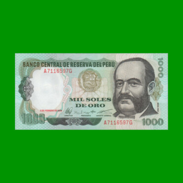 BILLETE DE PERU 1.000 SOLES, PICK 118, AÑO 1979, ESTADO SIN CIRCULAR.-