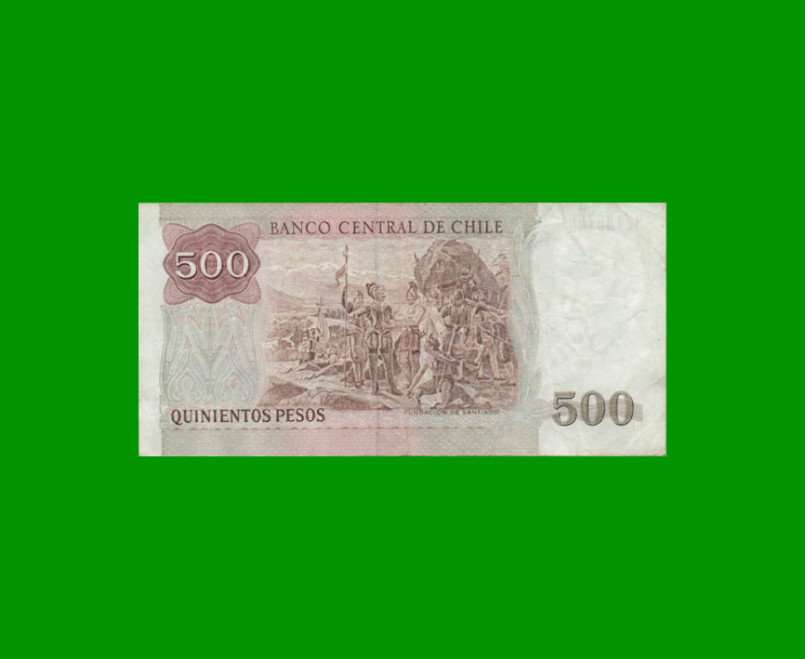 BILLETE DE CHILE $ 100,00, PICK 153b, AÑO 1986, ESTADO MUY BUENO.- - Imagen 2