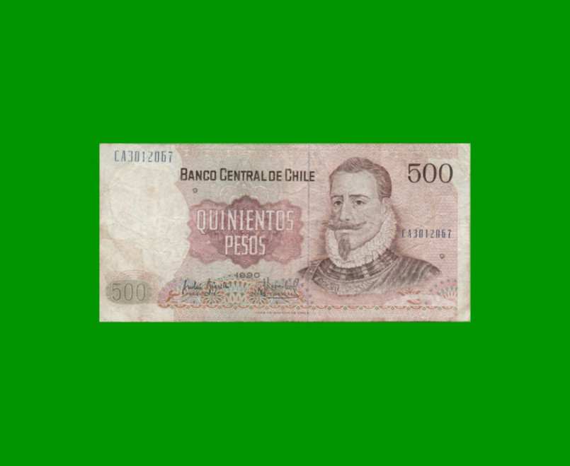 BILLETE DE CHILE $ 100,00, PICK 153b, AÑO 1990, ESTADO MUY BUENO- .-