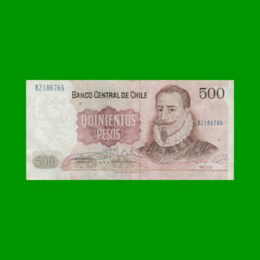 BILLETE DE CHILE $ 100,00, PICK 153b, AÑO 1986, ESTADO MUY BUENO.-