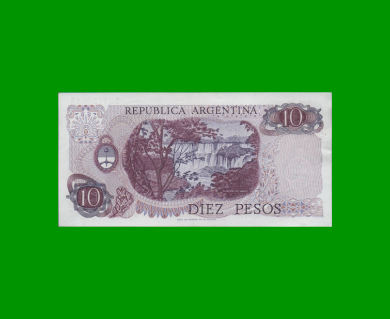 PESOS LEY 18.188 $10,00, BOT 2334, AÑO 1970, ESTADO EXCELENTE.- - Imagen 2