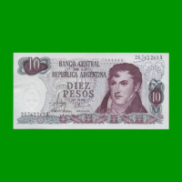 PESOS LEY 18.188 $10,00, BOT 2334, AÑO 1970, ESTADO EXCELENTE.-