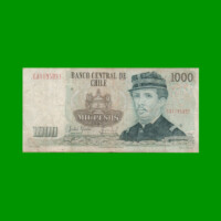 BILLETE DE CHILE $ 1.000,00, PICK 154c, AÑO 1990, ESTADO BUENO.-