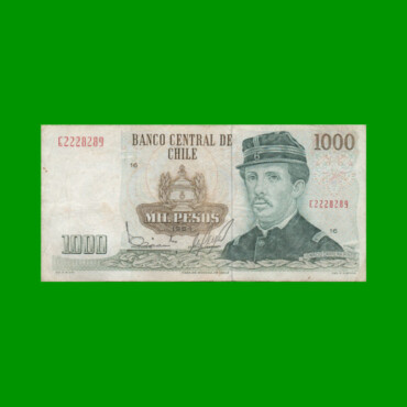 BILLETE DE CHILE $ 1.000,00, PICK 154c, AÑO 1984, ESTADO MUY BUENO+ .-