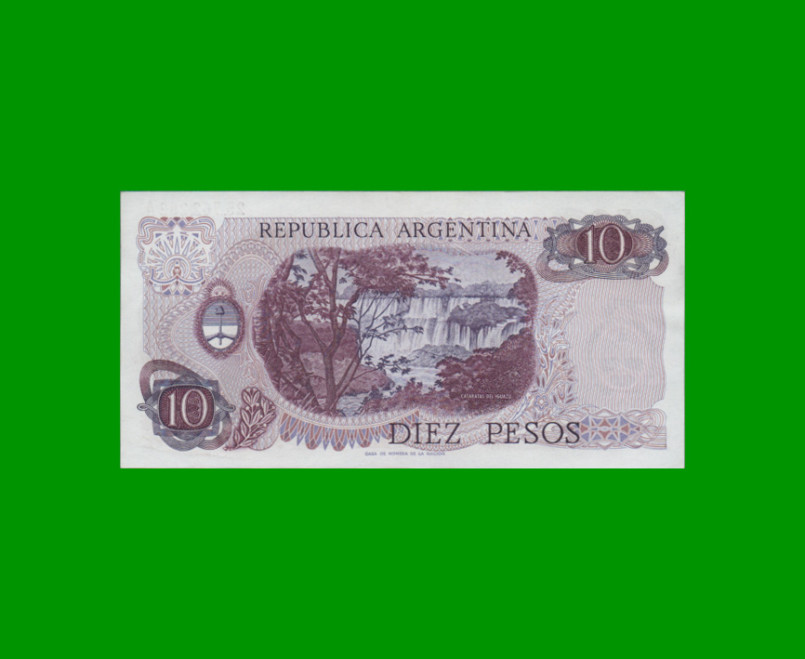 PESOS LEY 18.188 $10,00, BOT 2334, AÑO 1970, ESTADO EXCELENTE+ .- - Imagen 2