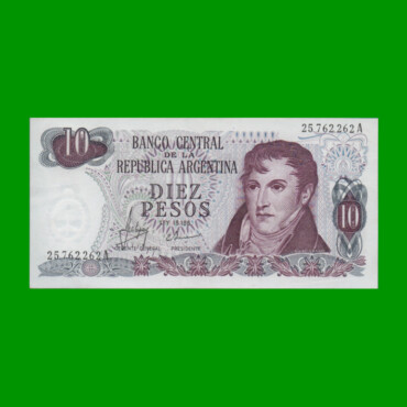 PESOS LEY 18.188 $10,00, BOT 2334, AÑO 1970, ESTADO EXCELENTE+ .-