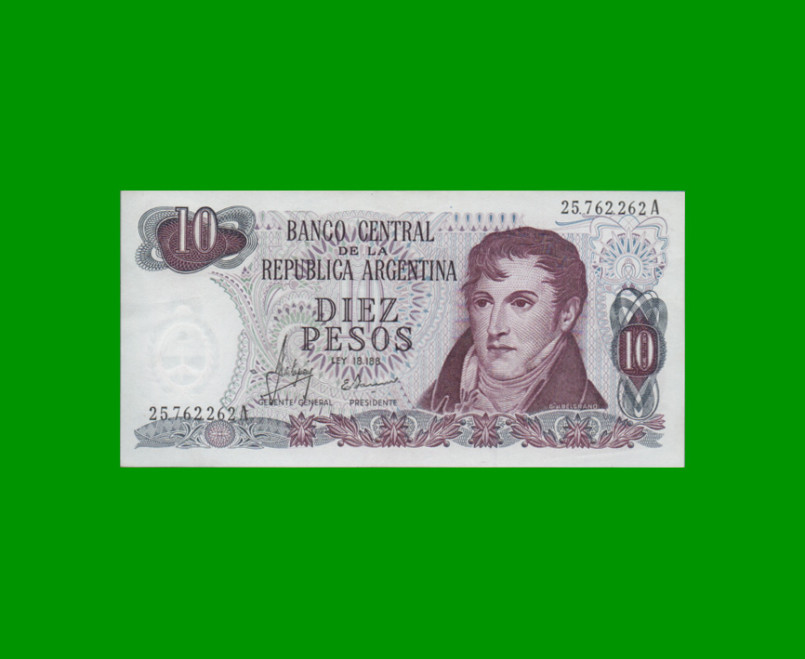 PESOS LEY 18.188 $10,00, BOT 2334, AÑO 1970, ESTADO EXCELENTE+ .-