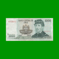 BILLETE DE CHILE $ 1.000,00, PICK 154g, AÑO 2006, ESTADO MUY BUENO+ .-