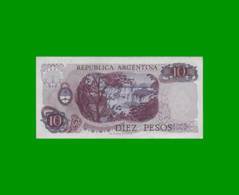 PESOS LEY 18.188 $10,00, BOT 2335, AÑO 1971, ESTADO EXCELENTE.- - Imagen 2