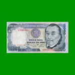 BILLETE DE PERU 10.000 SOLES, PICK 120, AÑO 1979, ESTADO MUY BUENO+.-