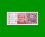 BILLETE DE AUSTRALES, 100 AUSTRALES, BOT 2845, AÑO 1989, ESTADO EXCELENTE+.-