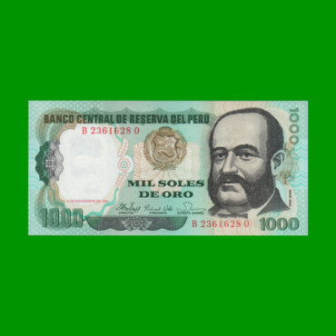 BILLETE DE PERU 1.000 SOLES, PICK 122, AÑO 1981, ESTADO SIN CIRCULAR.-