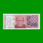 BILLETE DE AUSTRALES, 100 AUSTRALES, BOT 2845, AÑO 1989, ESTADO SIN CIRCULAR.-
