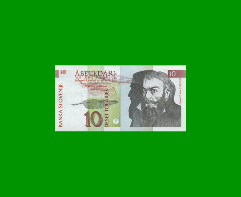 BILLETE DE ESLOVENIA 10 TOLARJEV, PICK 11a, AÑO 1992 ESTADO SIN CIRCULAR.-