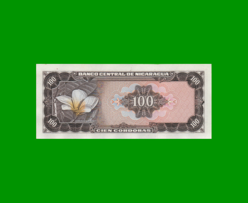 BILLETE DE NICARAGUA 100 CORDOBAS, PICK 132, ESTADO EXCELENTE+.- - Imagen 2