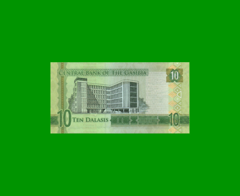 BILLETE DE GAMBIA 10 DALASIS, PICK 32, AÑO 2015 ESTADO SIN CIRCULAR.- - Imagen 2