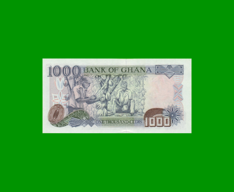 BILLETE DE GHANA 1.000 CEDIS, PICK 32, AÑO 2003 ESTADO SIN CIRCULAR.- - Imagen 2