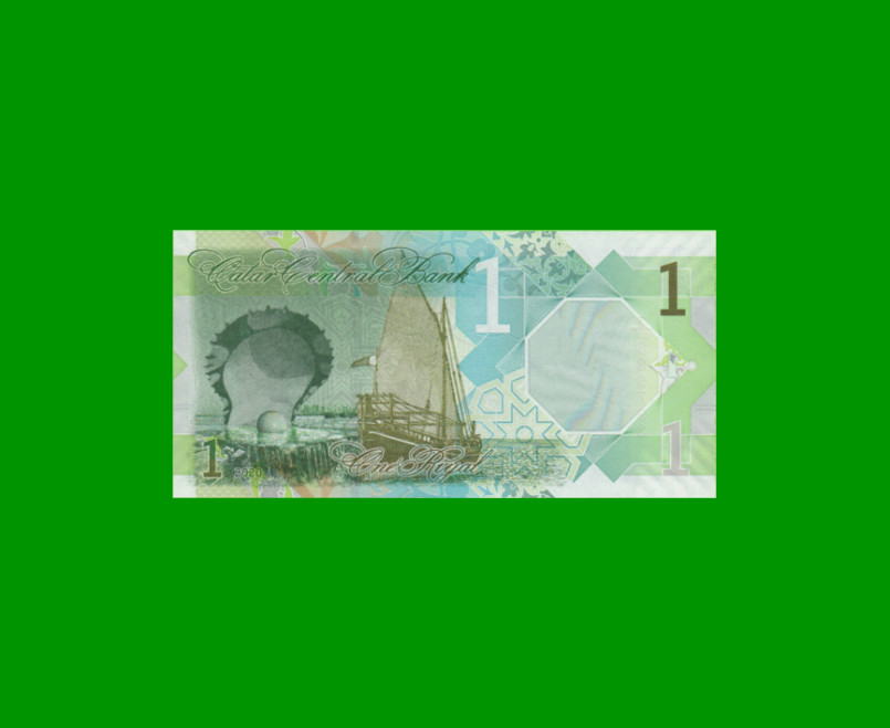 BILLETE DE QATAR 1 RIYAL, PICK 32, AÑO 2020, ESTADO SIN CIRCULAR.- - Imagen 2