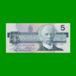 BILLETE DE CANADA 5 DOLARES PICK 95c, AÑO 1986, ESTADO EXCELENTE+.-