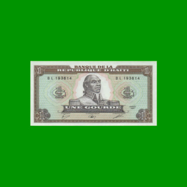 BILLETE DE HAITI 1 GOURDE, PICK 245a, AÑO 1987 ESTADO SIN CIRCULAR.-