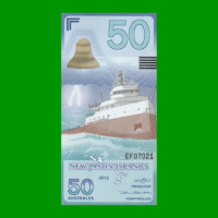 BILLETE DE ISLAS SEBALDES O SEBALDINAS (ISLAS JASON) 50 AUSTRALES FANTASIA (POLYMERO) ESTADO SIN CIRCULAR.-