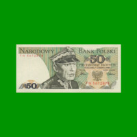 BILLETE DE POLONIA 50 ZLOTYCH, PICK 142c, AÑO 1986, ESTADO SIN CIRCULAR.-