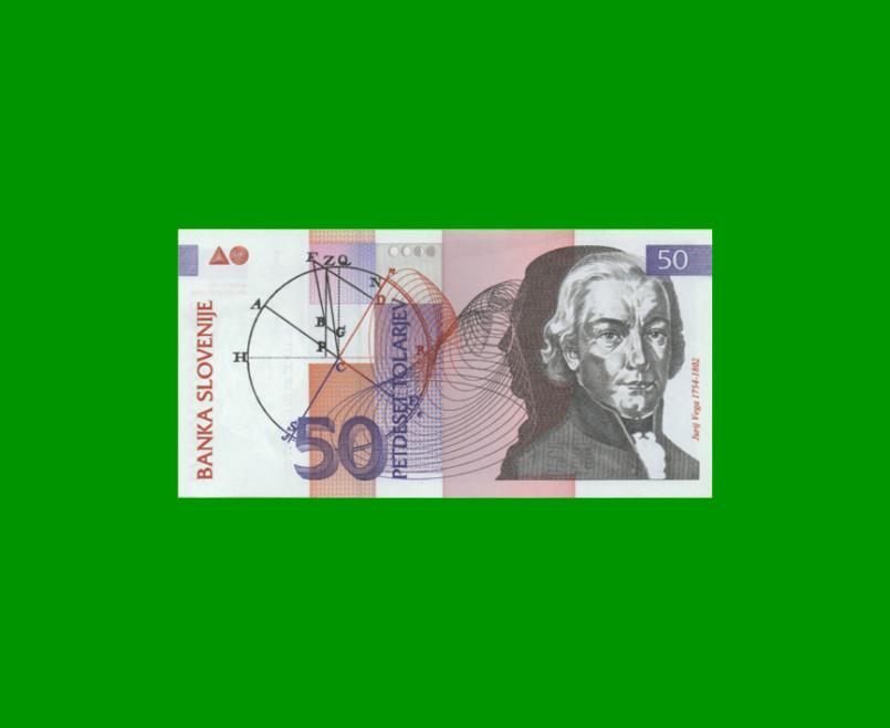 BILLETE DE ESLOVENIA 50 TOLARJEV, PICK 13a, AÑO 1992 ESTADO SIN CIRCULAR.-