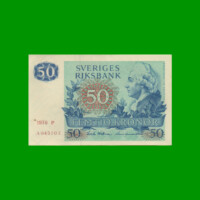 BILLETE DE SUECIA 50 KRONOR, PICK 53b, AÑO 1976 ESTADO EXCELENTE.-