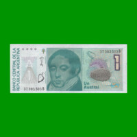 BILLETE DE AUSTRALES, 1 AUSTRAL, BOT 2804, AÑO 1986, ESTADO EXCELENTE+.-
