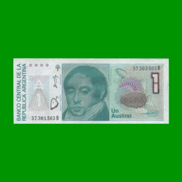 BILLETE DE AUSTRALES, 1 AUSTRAL, BOT 2804, AÑO 1986, ESTADO EXCELENTE+.-